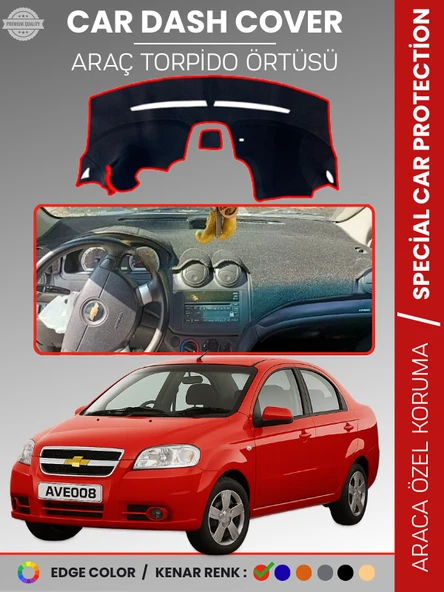 CHEVROLET AVEO (2006-2011) Torpido Örtüsü Ön Göğüs Torpido Koruma Tam Uyum Kaymaz Hızlı Montaj ürün görseli 1