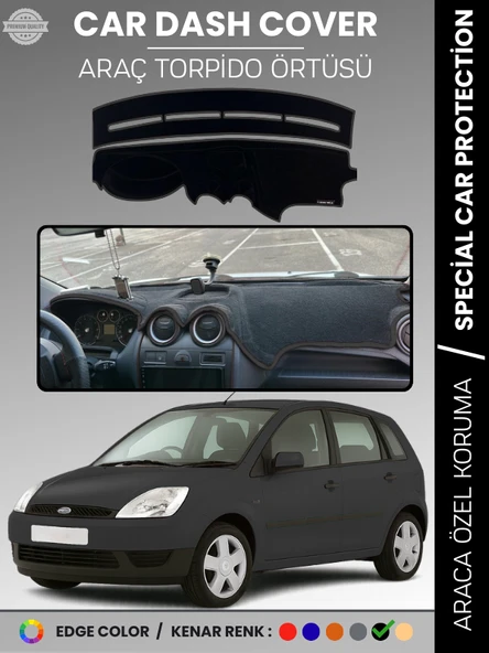 FORD FİESTA (2002-2009) Torpido Örtüsü Ön Panel Koruma Tam Uyum Çatlamayı Önler Kolay Montaj ürün görseli 1