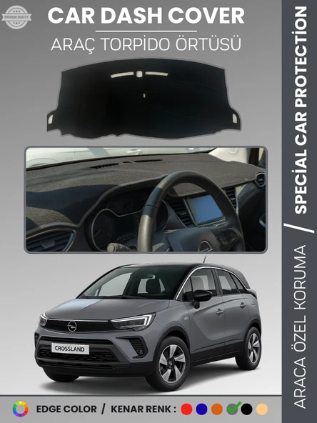 OPEL CROSSLAND (2020+) Torpido Örtüsü Ön Göğüs Halı Torpido Koruma Birebir Uyum Kaymaz Özel Kesim ürün görseli 1