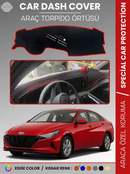HYUNDAİ ELANTRA (2021+) Torpido Örtüsü Ön Göğüs Araca Özel Çatlamayı Önler Kaymaz Kolay Montaj ürün görseli 1
