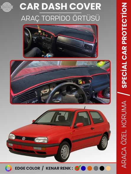VOLKSWAGEN GOLF 3 (1991-1997) Torpido Örtüsü Ön Göğüs Koruma Tam Uyum Çatlamayı Önler ürün görseli 1
