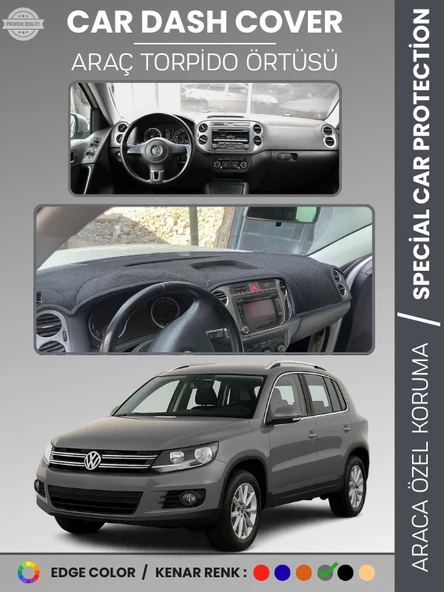 VOLKSWAGEN TIGUAN (2007-2015) Torpido Örtüsü Ön Göğüs Koruma Torpido Koruma Tam Uyum Araca Özel ürün görseli 1