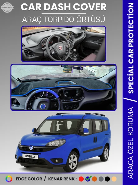 FIAT DOBLO (2015-2020) Torpido Örtüsü Ön Göğüs Torpido Koruma Tam Uyum Çatlamayı Önler Kolay Montaj ürün görseli 1
