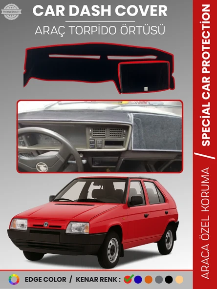 SKODA FAVORİT (1987-1995) Torpido Örtüsü Ön Göğüs Halı Torpido Koruma Birebir Uyum Kaymaz UV Koruma ürün görseli 1