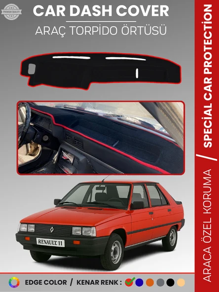RENAULT 11 Torpido Örtüsü Ön Göğüs Koruma Araca Özel Çatlamayı Önler Kaymaz Kolay Montaj UV Koruma ürün görseli 1
