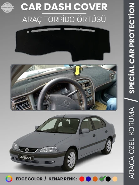 TOYOTA AVENSİS T220 (1997-2002) Torpido Örtüsü Ön Göğüs Halı Torpido Koruma Tam Uyum UV Koruma ürün görseli 1