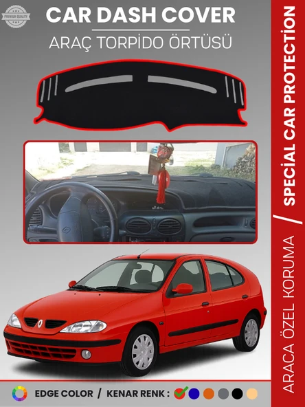 RENAULT MEGANE 1 (1999-2003) Torpido Örtüsü Ön Göğüs Koruma Torpido Koruma Tam Uyum Çatlamayı Önler ürün görseli 1