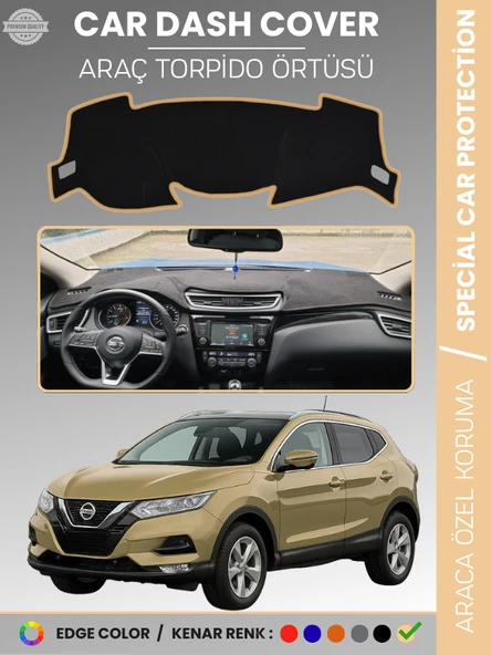 NİSSAN QASHQAİ J11 (2013-2020) Torpido Örtüsü Ön Göğüs Koruma Araca Özel UV Koruma ürün görseli 1