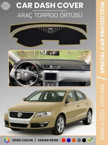 VOLKSWAGEN PASSAT B6 (2005-2010) Torpido Örtüsü Ön Göğüs Koruma Torpido Koruma Tam Uyum UV Koruma ürün görseli 1