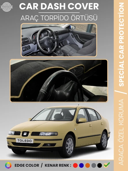 SEAT TOLEDO (1999-2005) Torpido Örtüsü Ön Göğüs Halı Torpido Koruma Birebir Uyum Kaymaz UV Koruma ürün görseli 1