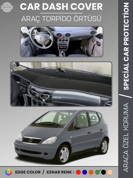 MERCEDES A CLASS W168 (1997-2004) Torpido Örtüsü Premium Kalite Torpido Koruma Özel Kesim UV Koruma ürün görseli 1