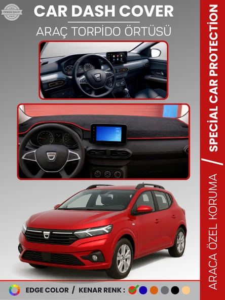 DACIA SANDERO (2021+) EKRANLI MODEL Torpido Örtüsü  Torpido Koruma Çatlamayı Engeller Tam Uyum ürün görseli 1