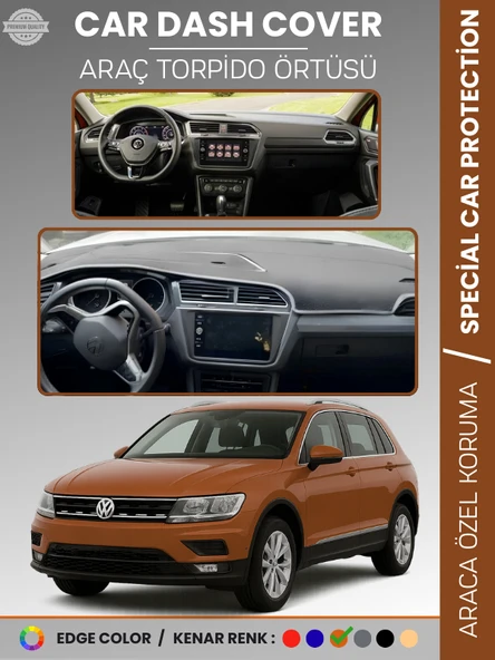 VOLKSWAGEN TIGUAN (2016-2023) Torpido Örtüsü Ön Göğüs Koruma Torpido Koruma Tam Uyum Araca Özel ürün görseli 1