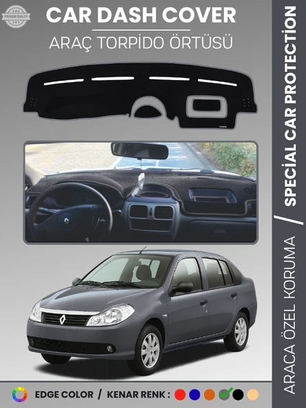 RENAULT SYMBOL 2 ALİZE (2008-2013) Torpido Örtüsü Ön Göğüs Koruma Birebir Uyum ürün görseli 1