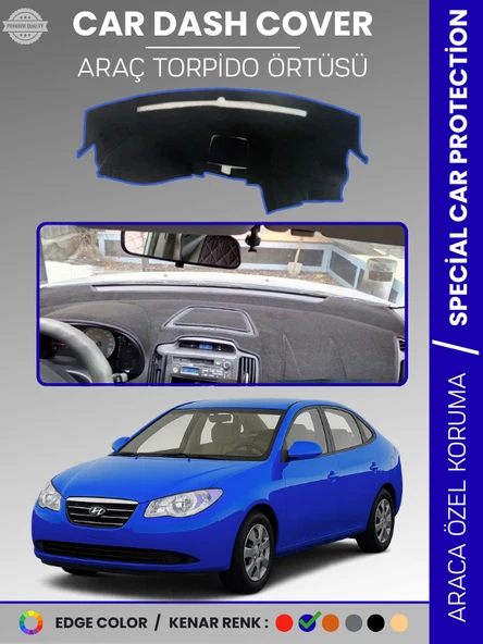 HYUNDAİ ELANTRA (2007-2011) Torpido Örtüsü Ön Göğüs Halı Araca Özel Çatlamayı Önler Kaymaz ürün görseli 1