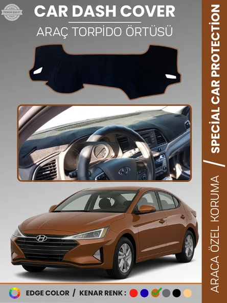 HYUNDAİ ELANTRA (2017-2020) Torpido Örtüsü Ön Göğüs Halı Araca Özel Çatlamayı Önler Kaymaz ürün görseli 1