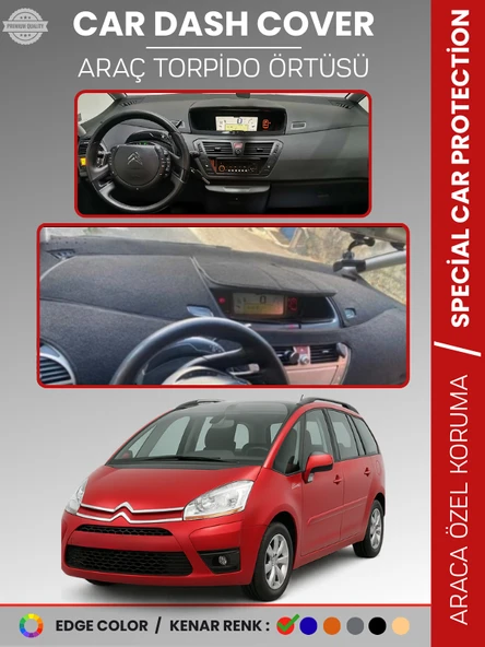 CITROEN C4 PICASSO / GRAND PICASSO (2006-2013) Torpido Örtüsü Ön Göğüs Koruma Araca Özel ürün görseli 1