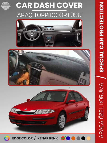 RENAULT LAGUNA 2 (2002-2007) Torpido Örtüsü Ön Göğüs Koruma Torpido Koruma Araca Özel Tam Uyum ürün görseli 1