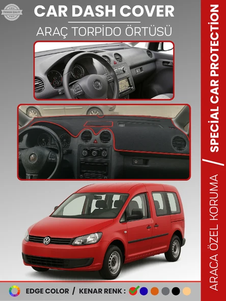 VOLKSWAGEN CADDY (2004-2015) Torpido Örtüsü Ön Göğüs Koruma Torpido Koruma Tam Uyum Çatlamayı Önler ürün görseli 1
