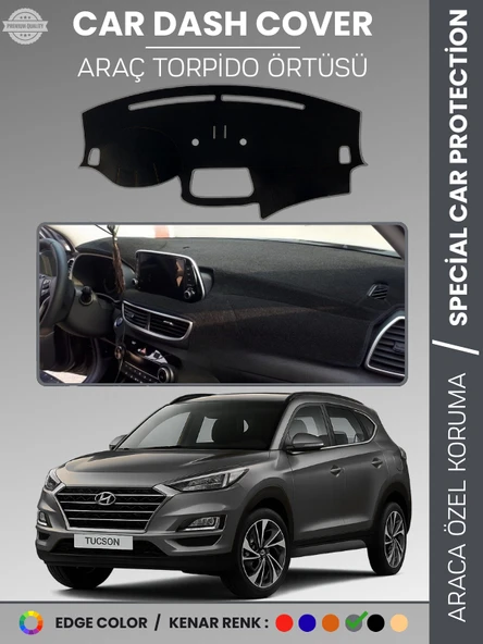 HYUNDAİ TUCSON (2018+) EKRANLI Torpido Örtüsü Kaymaz Tam Uyum Çatlamayı Önler Kolay Montaj ürün görseli 1