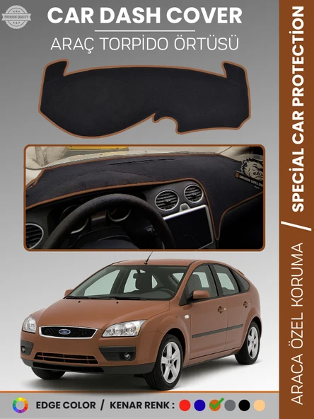FORD FOCUS 2 (2005-2008) Torpido Örtüsü Panel Torpido Koruma Tam Uyum Çatlamayı Önler Kolay Montaj ürün görseli 1