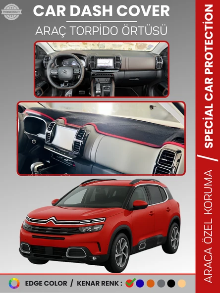 CITROEN C5 AIRCROSS (2018-2025) Torpido Örtüsü Ön Göğüs Torpido Koruma Tam Uyum Kolay Montaj ürün görseli 1