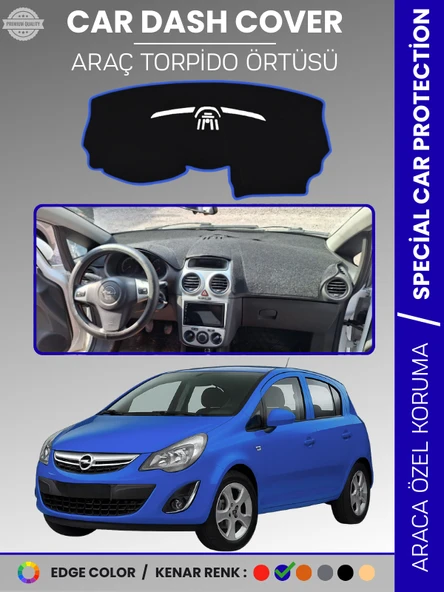 OPEL CORSA D (2006-2014) Torpido Örtüsü Ön Göğüs Halı Torpido Koruma Birebir Uyum Kaymaz Özel Kesim ürün görseli 1