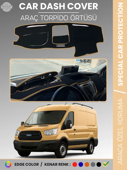 FORD TRANSİT V363 (2014-2019) KAPAKLI Torpido Örtüsü Torpido Koruma Tam Uyum Kaymaz Kolay Montaj ürün görseli 1