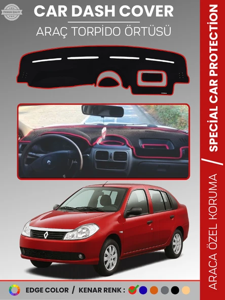 RENAULT SYMBOL 2 ALİZE (2008-2013) Torpido Örtüsü Ön Göğüs Koruma Birebir Uyum ürün görseli 1