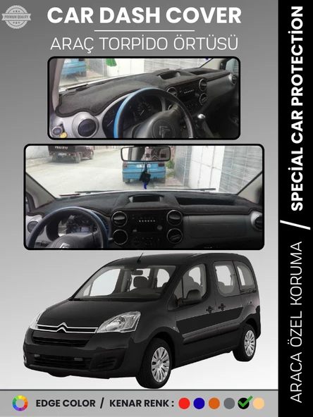 CITROEN BERLİNGO (2008-2017) Torpido Örtüsü Ön Göğüs Torpido Koruma Çatlamayı Engeller Tam Uyum ürün görseli 1