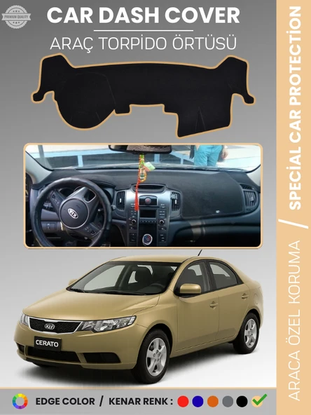 KİA CERATO (2008-2012) Torpido Örtüsü Ön Panel Torpido Koruma Tam Uyum Tam Uyum Kaymaz Kolay Montaj ürün görseli 1