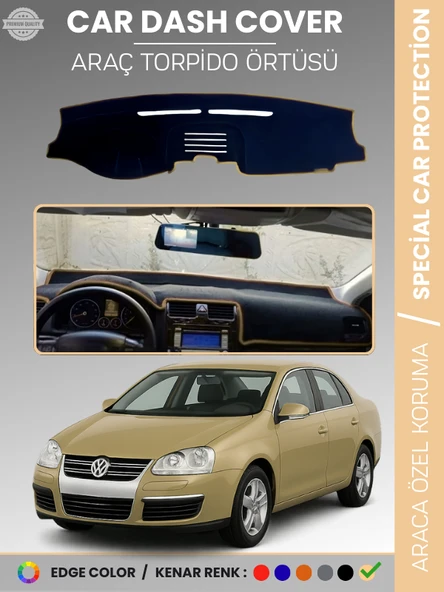 VOLKSWAGEN JETTA (2007-2011) Torpido Örtüsü Ön Göğüs Koruma Tam Uyum Çatlamayı Önler ürün görseli 1