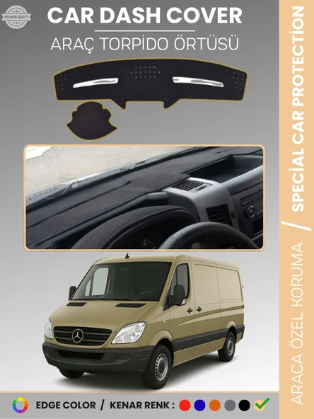 MERCEDES SPRINTER W906 (2006-2018) Torpido Örtüsü Premium Torpido Koruma Özel Kesim UV Koruma ürün görseli 1