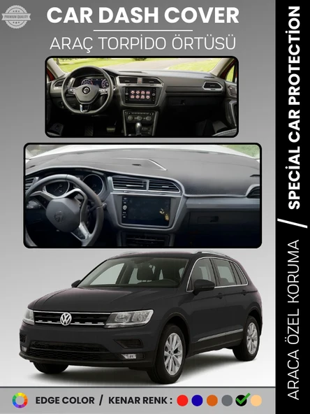 VOLKSWAGEN TIGUAN (2016-2023) Torpido Örtüsü Ön Göğüs Koruma Torpido Koruma Tam Uyum Araca Özel ürün görseli 1