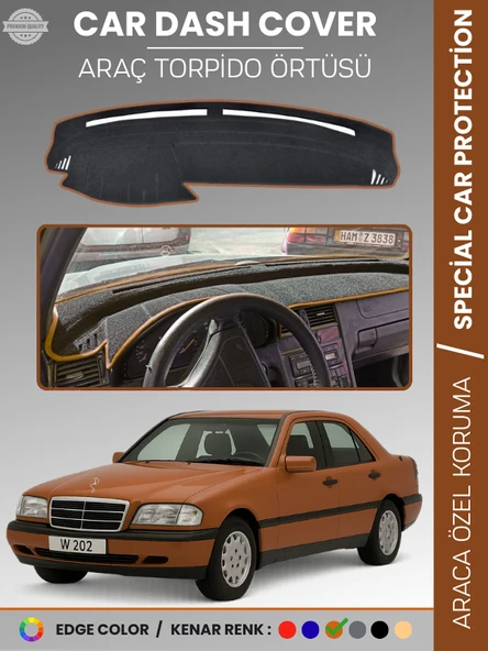 MERCEDES C CLASS W202 (1993-2000) Torpido Örtüsü Premium Kalite Torpido Koruma Özel Kesim UV Koruma ürün görseli 1