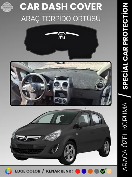 OPEL CORSA D (2006-2014) Torpido Örtüsü Ön Göğüs Halı Torpido Koruma Birebir Uyum Kaymaz Özel Kesim ürün görseli 1