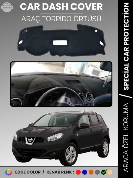 NİSSAN QASHQAİ J10 (2007-2013) Torpido Örtüsü Ön Göğüs Koruma Araca Özel Çatlamayı Önler Kaymaz ürün görseli 1