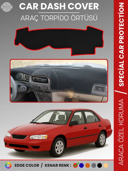 TOYOTA COROLLA E110 (1998-2002) Torpido Örtüsü Ön Göğüs Koruma Araca Özel Çatlamayı Önler Kaymaz ürün görseli 1