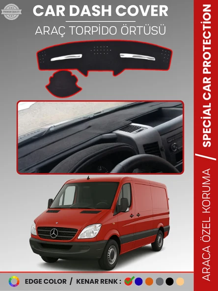 MERCEDES SPRINTER W906 (2006-2018) Torpido Örtüsü Premium Torpido Koruma Özel Kesim UV Koruma ürün görseli 1