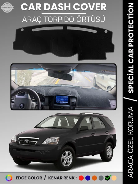 KİA SORENTO (2006-2009) Torpido Örtüsü Ön Panel Halı Torpido Koruma Tam Uyum Araca Özel Kaymaz ürün görseli 1