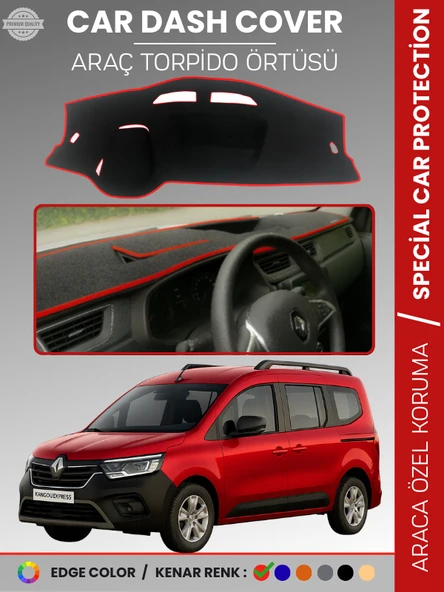 RENAULT KANGOO EXPRESS (2021-2024) Torpido Örtüsü Ön Göğüs Koruma Torpido Koruma Araca Özel Tam Uyum ürün görseli 1