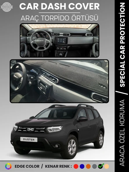 DACIA DUSTER (2023+) Torpido Örtüsü Ön Göğüs Koruma Torpido Koruma Çatlamayı Engeller Tam Uyum ürün görseli 1