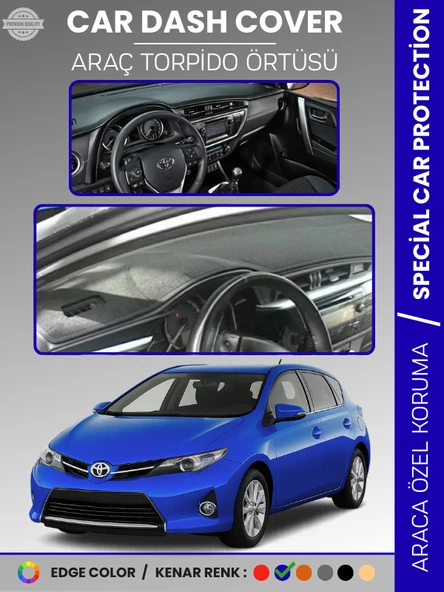 TOYOTA AURİS (2012-2019) Torpido Örtüsü Ön Göğüs Halı Torpido Koruma Tam Uyum UV Koruma Kolay Montaj ürün görseli 1