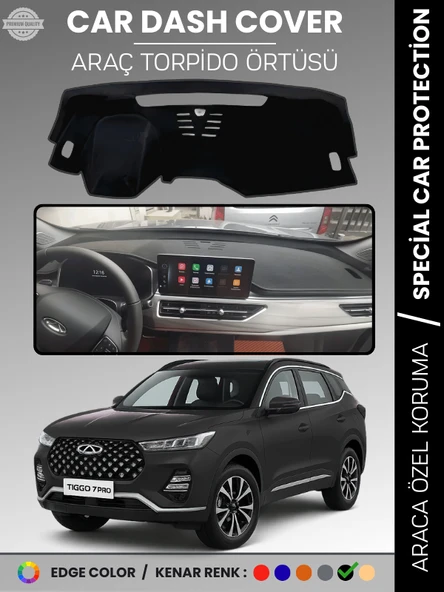 Chery Tiggo 7 Pro (2020+) Torpido Örtüsü Ön Göğüs Koruma Torpido Koruma Çatlamayı Engeller Tam Uyum ürün görseli 1