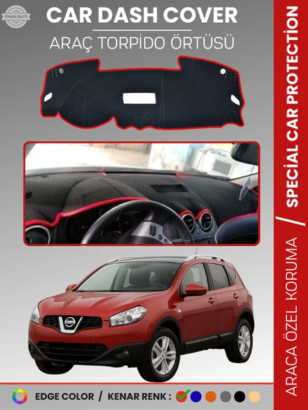NİSSAN QASHQAİ J10 (2007-2013) Torpido Örtüsü Ön Göğüs Koruma Araca Özel Çatlamayı Önler Kaymaz ürün görseli 1
