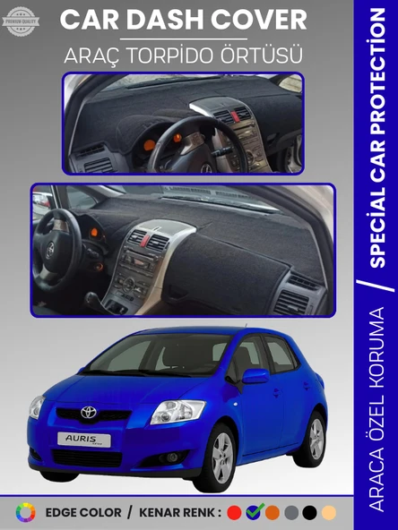 TOYOTA AURİS (2006-2012) Torpido Örtüsü Ön Göğüs Halı Torpido Koruma Tam Uyum UV Koruma Kolay Montaj ürün görseli 1