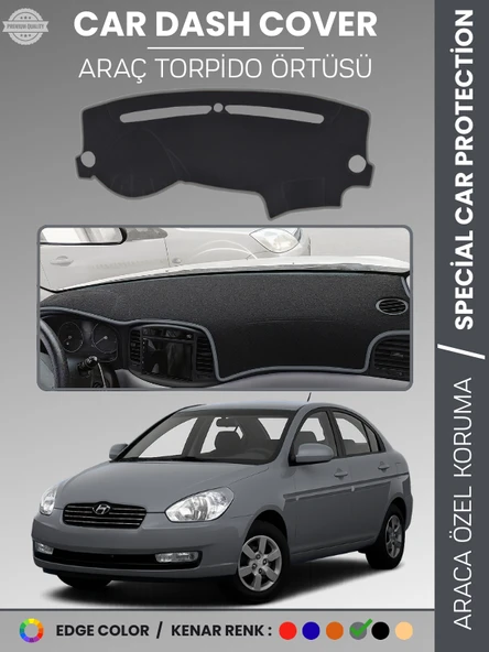 HYUNDAİ ACCENT (2006-2011) Torpido Örtüsü Kaymaz Tam Uyum Çatlamayı Önler Kolay Montaj ürün görseli 1