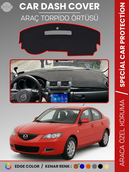 MAZDA 3 (2003-2009) Torpido Örtüsü Panel Halısı Koruma Torpido Koruma Araca Özel Kaymaz Kolay Montaj ürün görseli 1