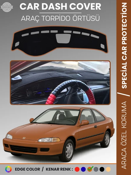 HONDA CIVIC (1994-2000) Torpido Örtüsü Ön Panel Torpido Koruma Tam Uyum Çatlamayı Önler Kolay Montaj ürün görseli 1