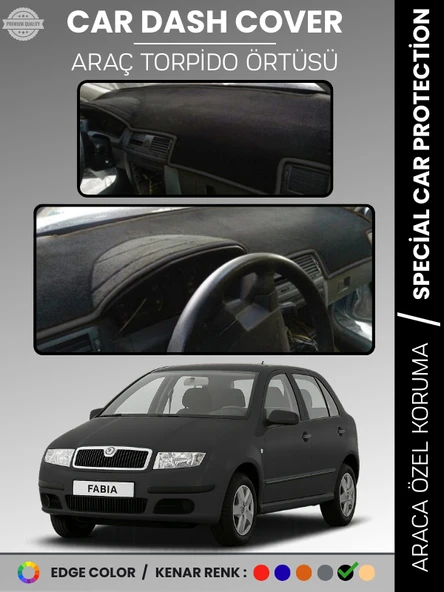 SKODA FABİA (1999-2006) Torpido Örtüsü Ön Göğüs Halı Torpido Koruma Birebir Uyum Kaymaz UV Koruma ürün görseli 1